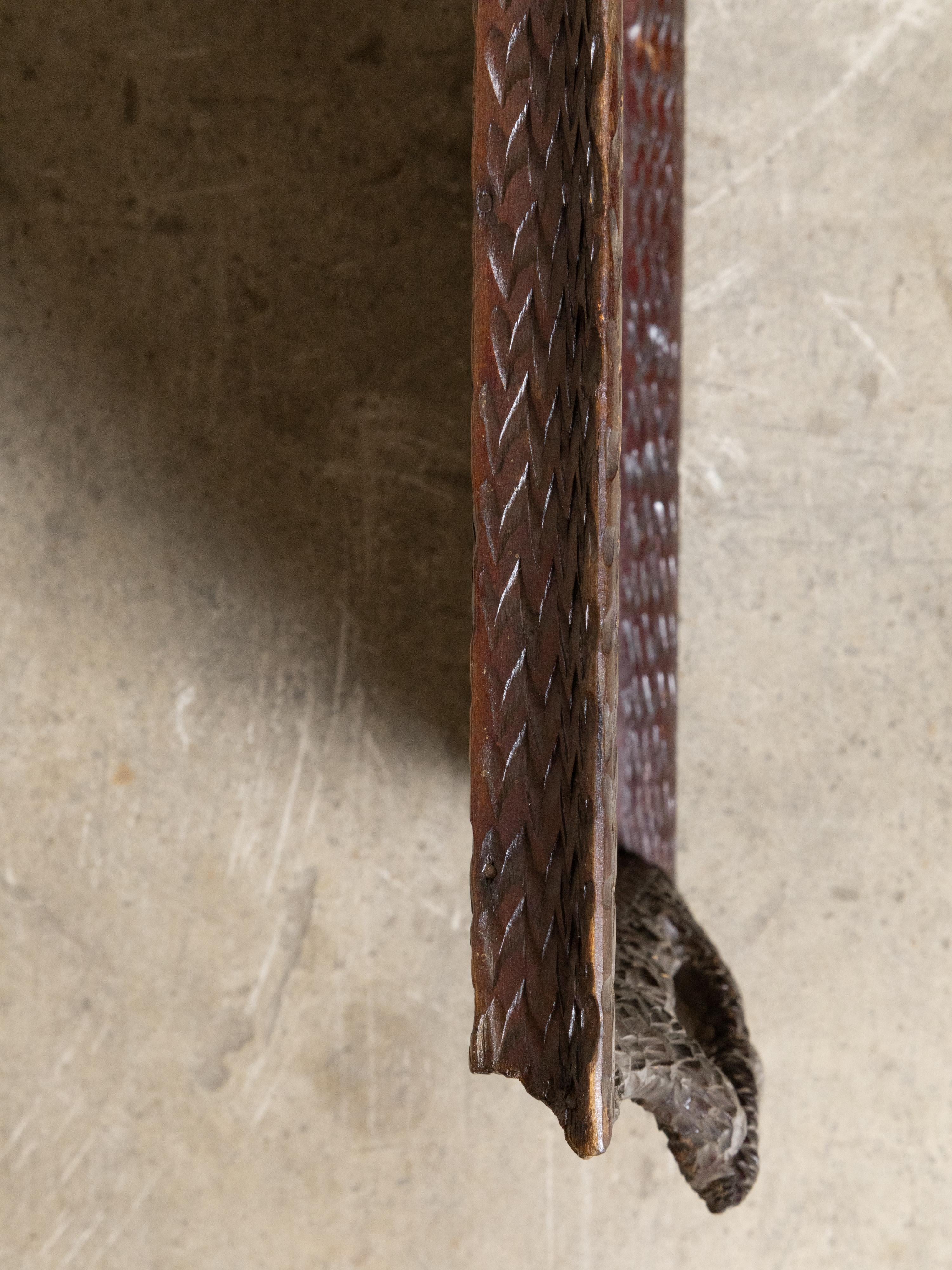 Black Forest Oak Tray with Foliate Carving and Branch Handles, circa 1880 For Sale 5
