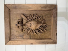 Black Forest Oak Wall Panel Fish Motif