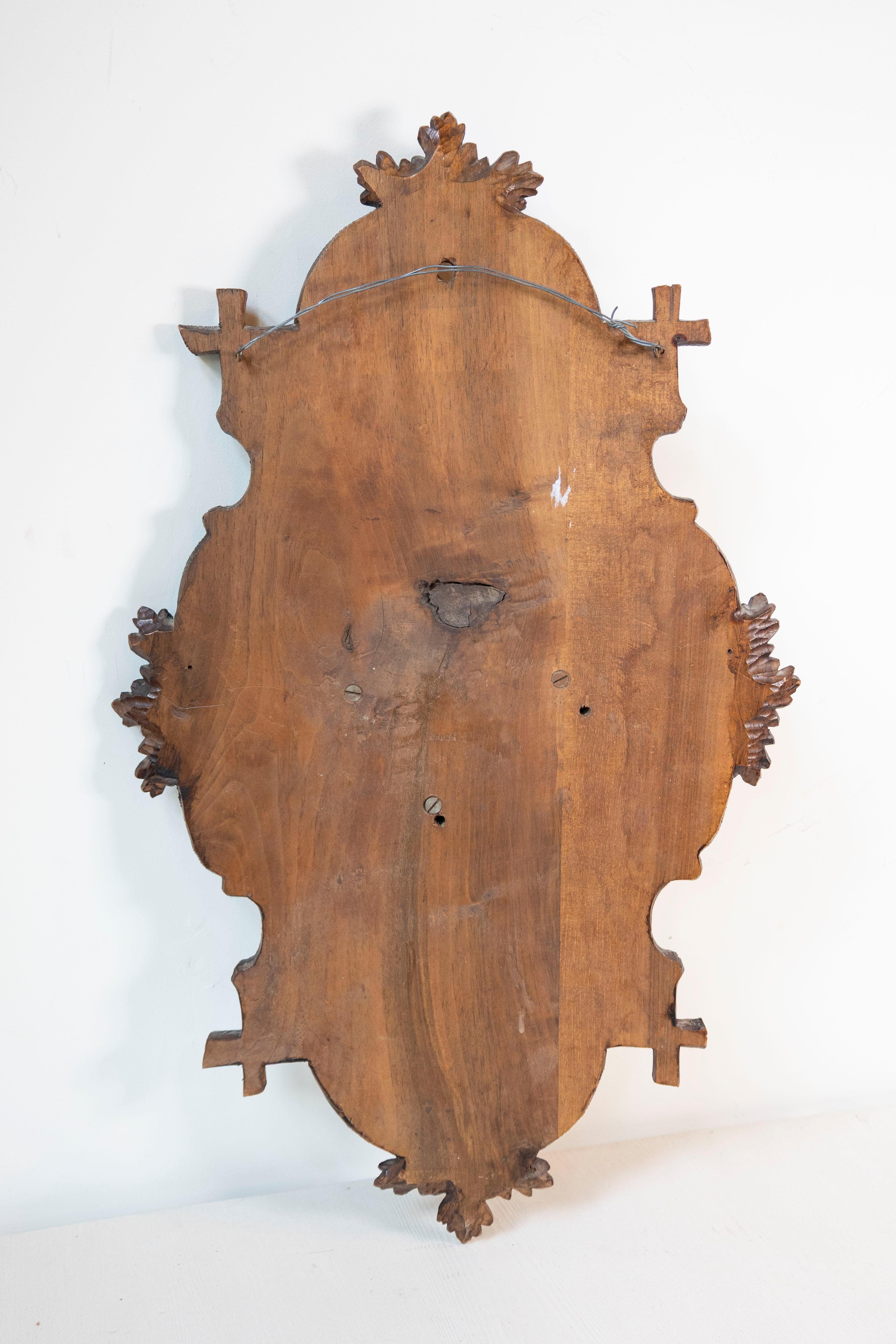 Black Forest Period 19th Century German Oak Wall Carving with Hunting Trophy For Sale 5