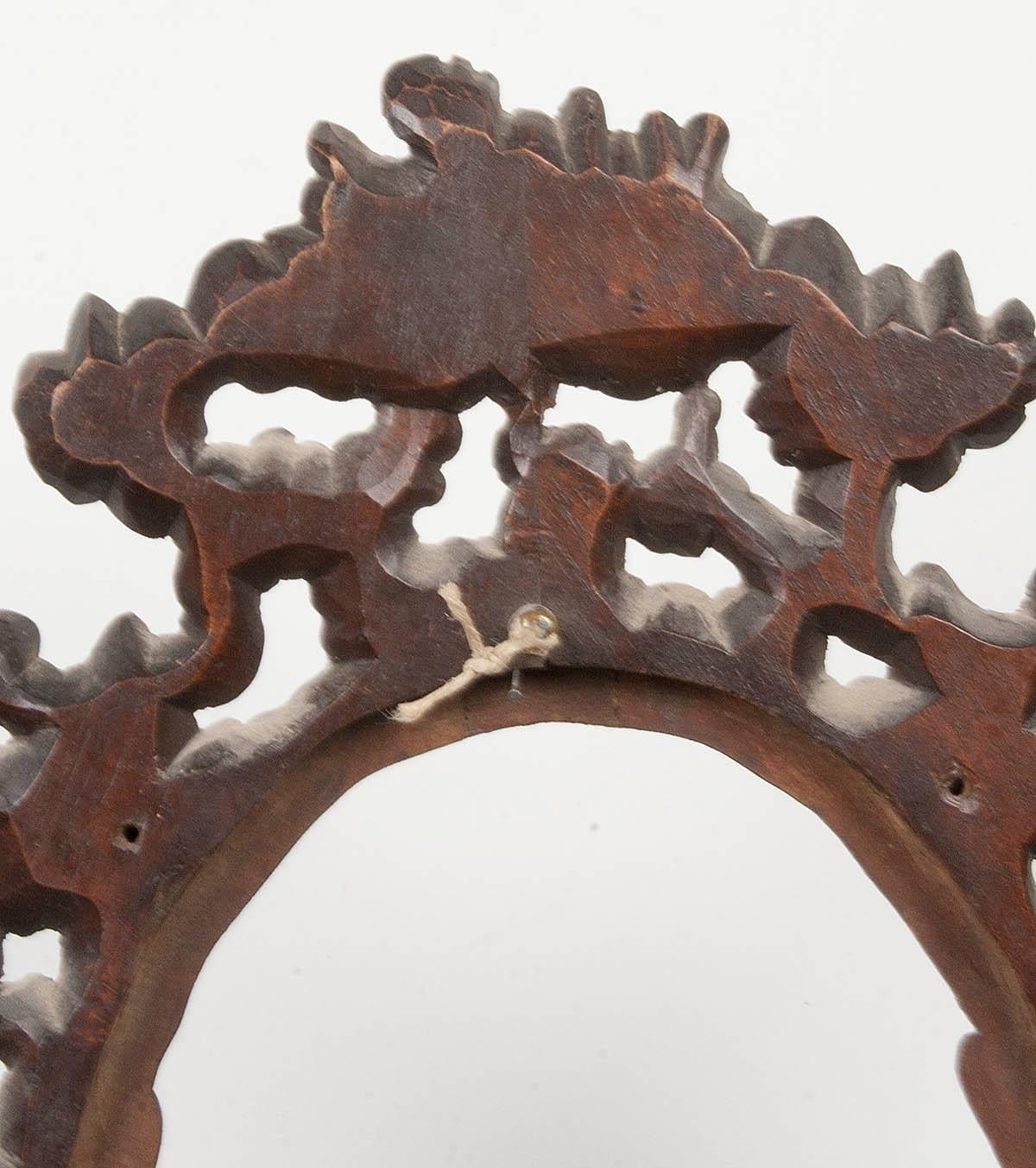 Black Forest Picture Frame, Carved Walnut from circa 1900 For Sale 2