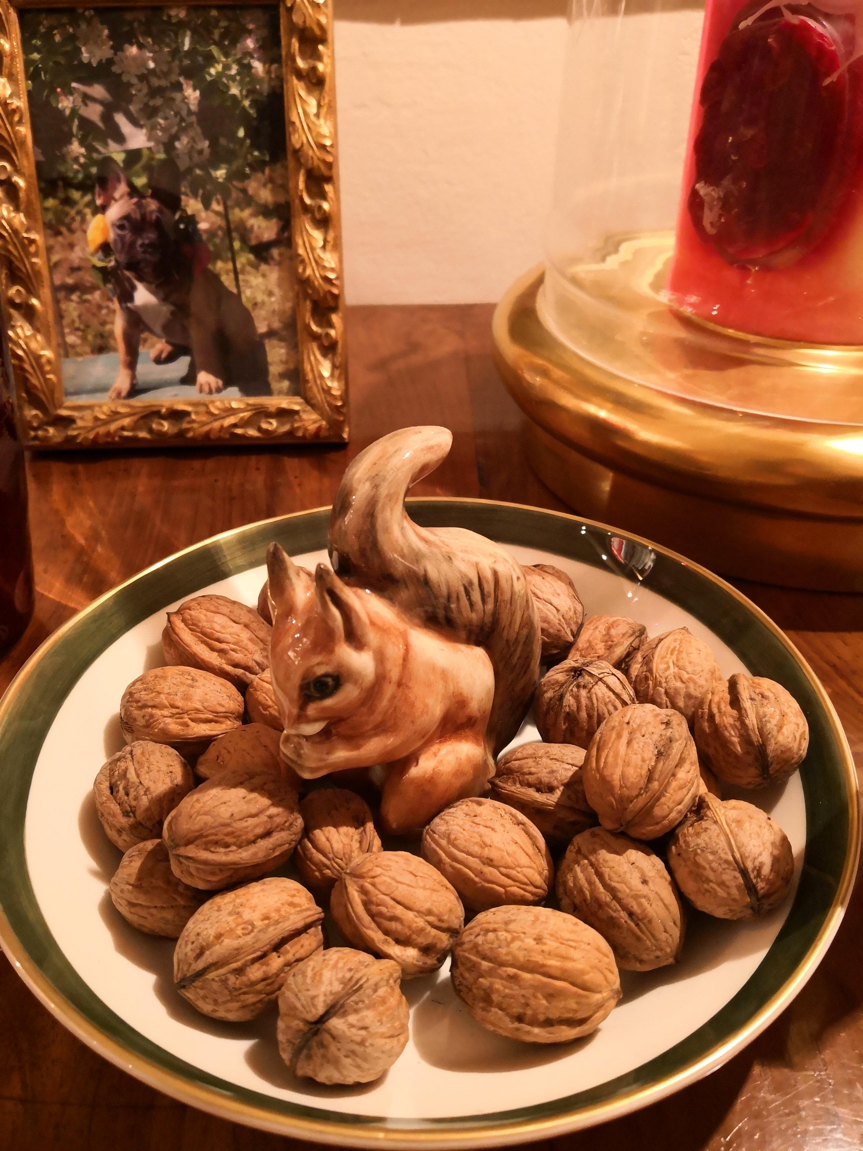 German Black Forest Porcelain Bowl with Squirrel Figure Sofina Boutique Kitzbuehel For Sale