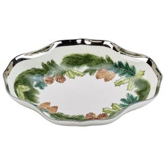 Plat en porcelaine de la Forêt-Noire à guirlande de Noël Sofina Boutique Kitzbuehel