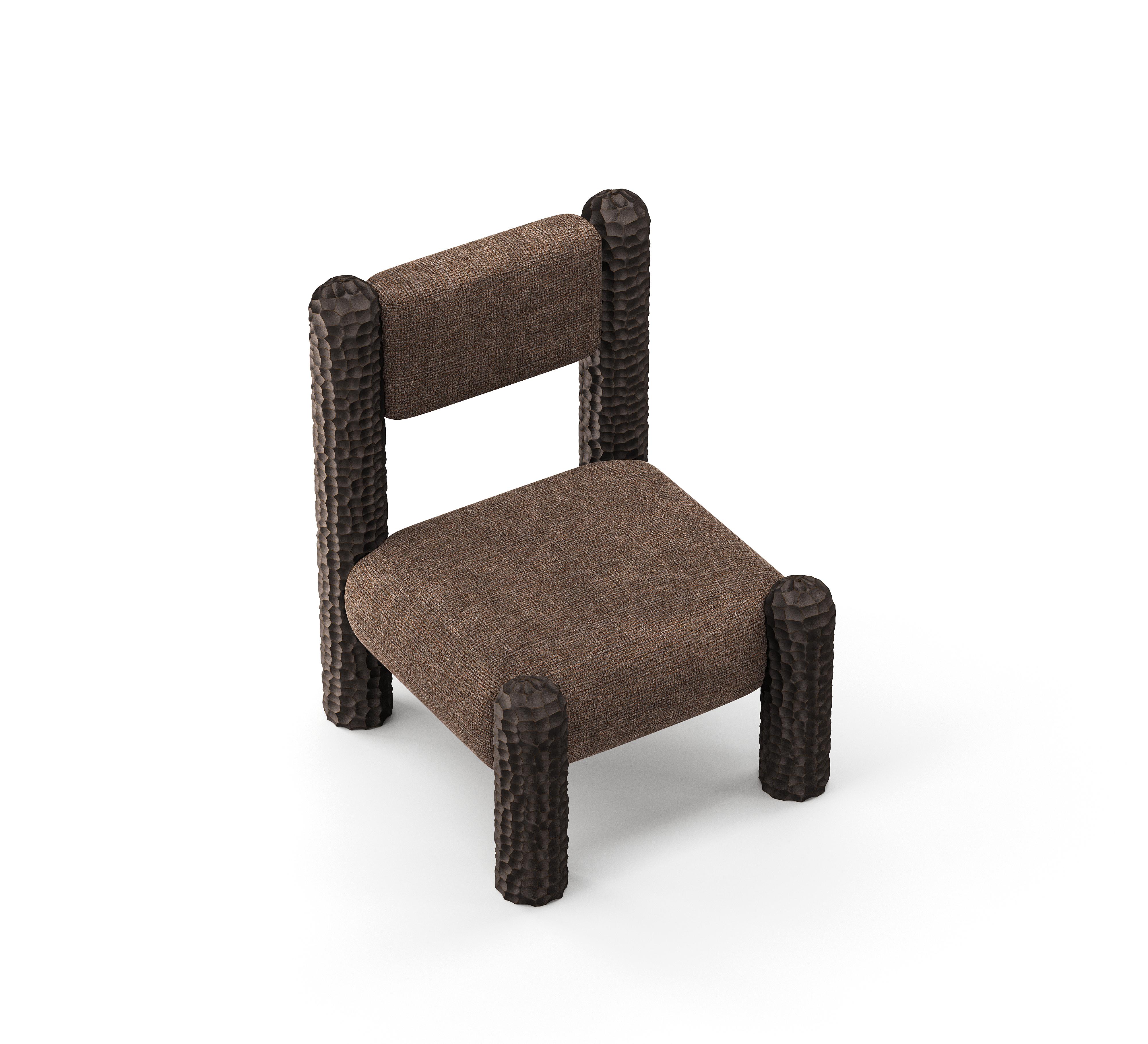Black Forest Sculptural Armchair with Hand-Carved Legs in Chocolate Oak In New Condition For Sale In NEW YORK, NY