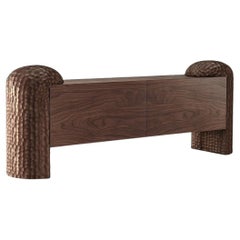 Black Forest Sculptural Sideboard with Hand-Carved Legs in American Walnut