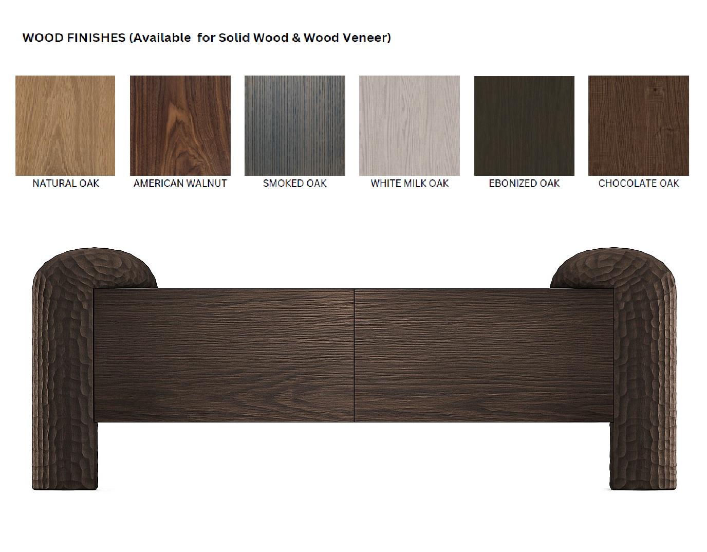 Portuguese Black Forest Sculptural Sideboard with Hand-Carved Legs in Chocolate Oak For Sale