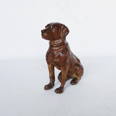 Black Forest Seated Dog Swiss, Circa 1900