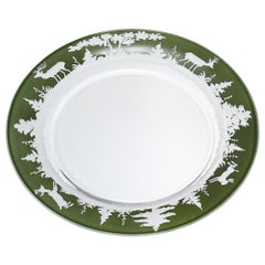 Ensemble de six assiettes en verre de la Forêt-Noire vert Sofina Boutique Kitzbühel