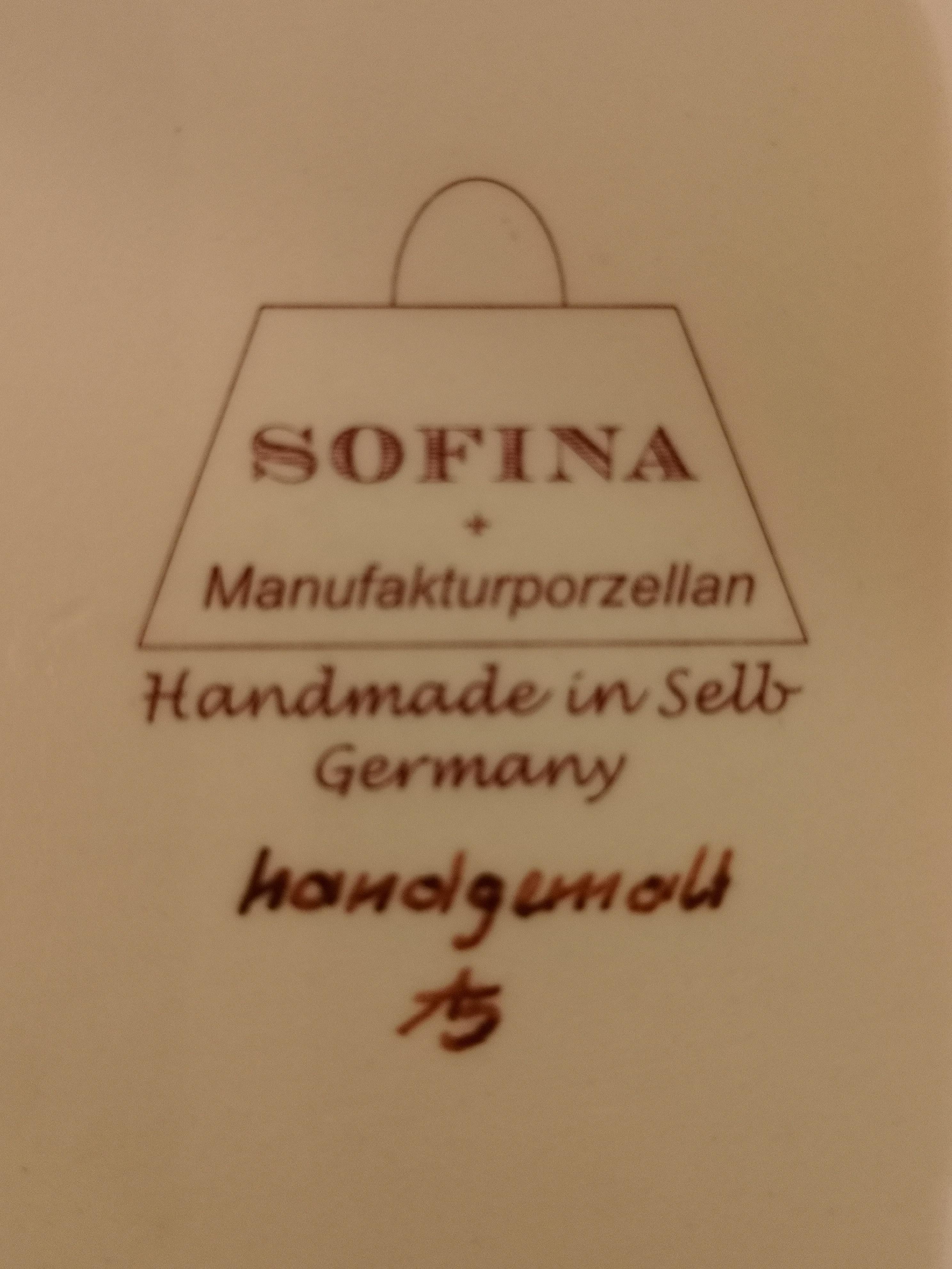 Schwarzwald-Set aus sechs handbemalten Porzellantellern von Sofina Boutique Kitzbuehel im Angebot 3