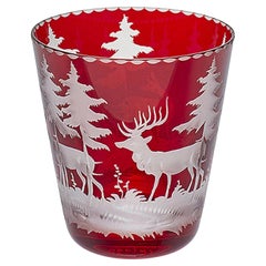 Black Forest Set of Six Tumbler Red Hunting Decor Sofina Boutique Kitzbuehel