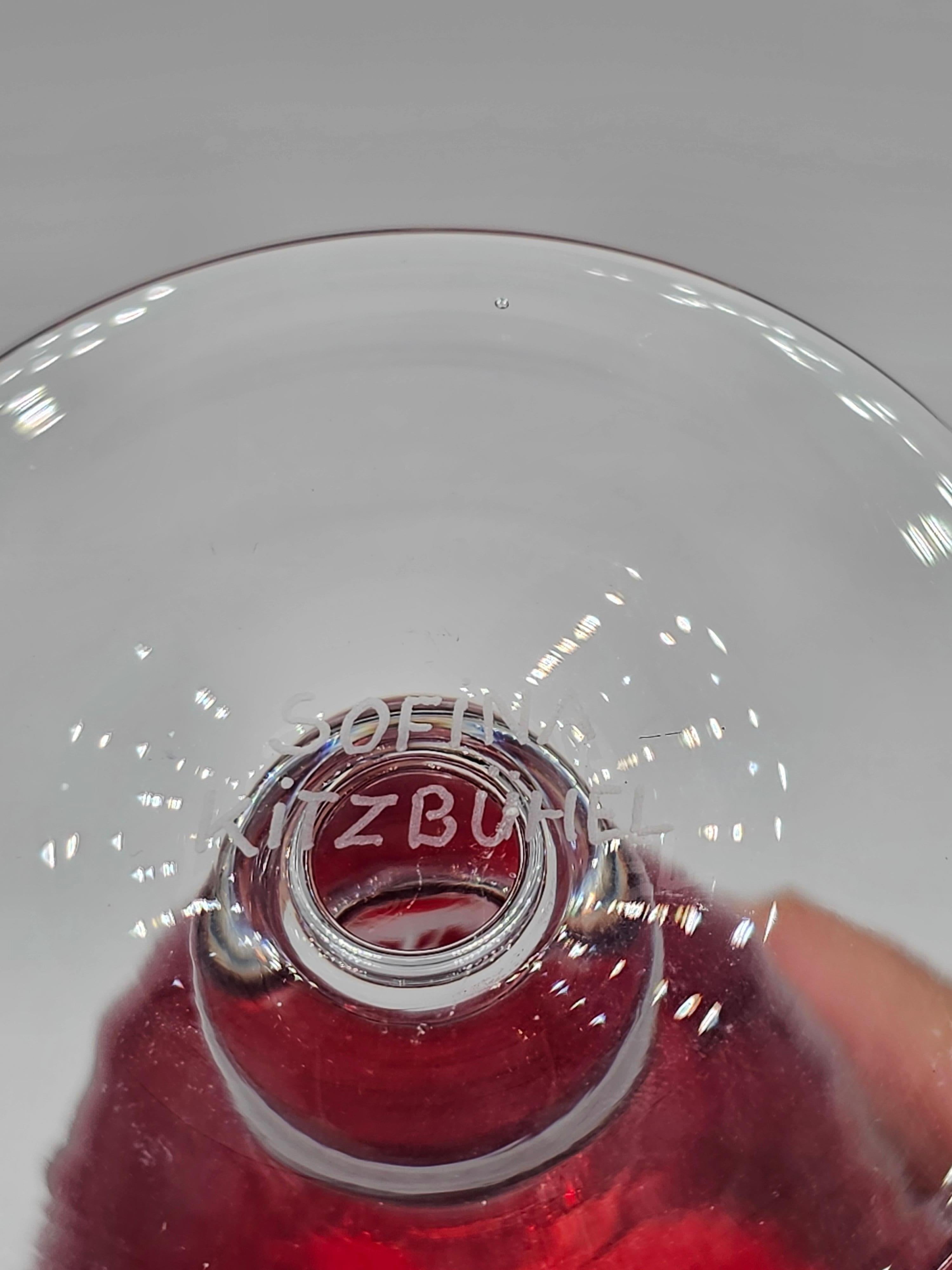 German Black Forest Set of Six Wine Glasses Hunting Decor Sofina Boutique Kitzbuehel For Sale
