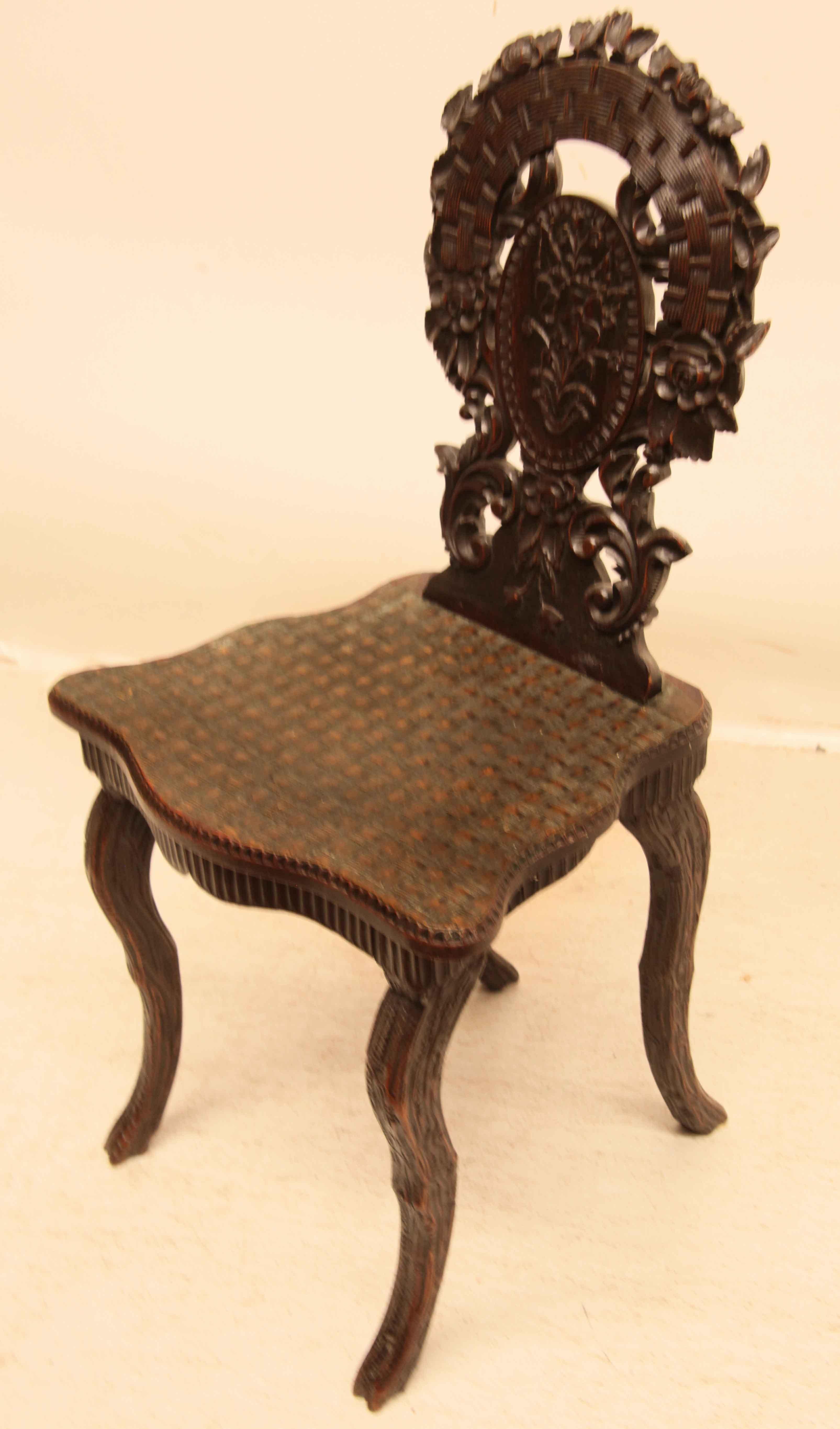 German Black Forest Side Chair