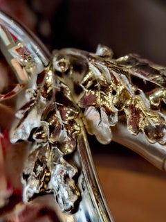 Black Forest Silver Tray with Horn Handles German Koch & Bergfeld