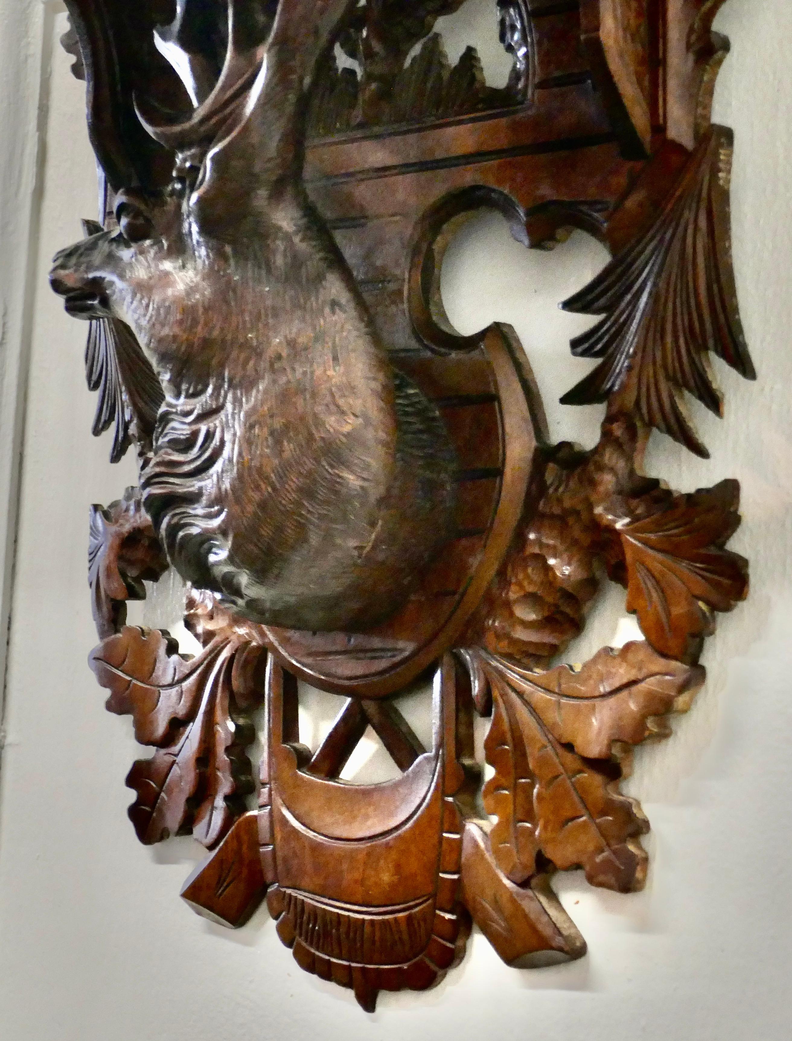 Black Forest Style Carved Wall Bracket Shelf In Good Condition For Sale In Chillerton, Isle of Wight