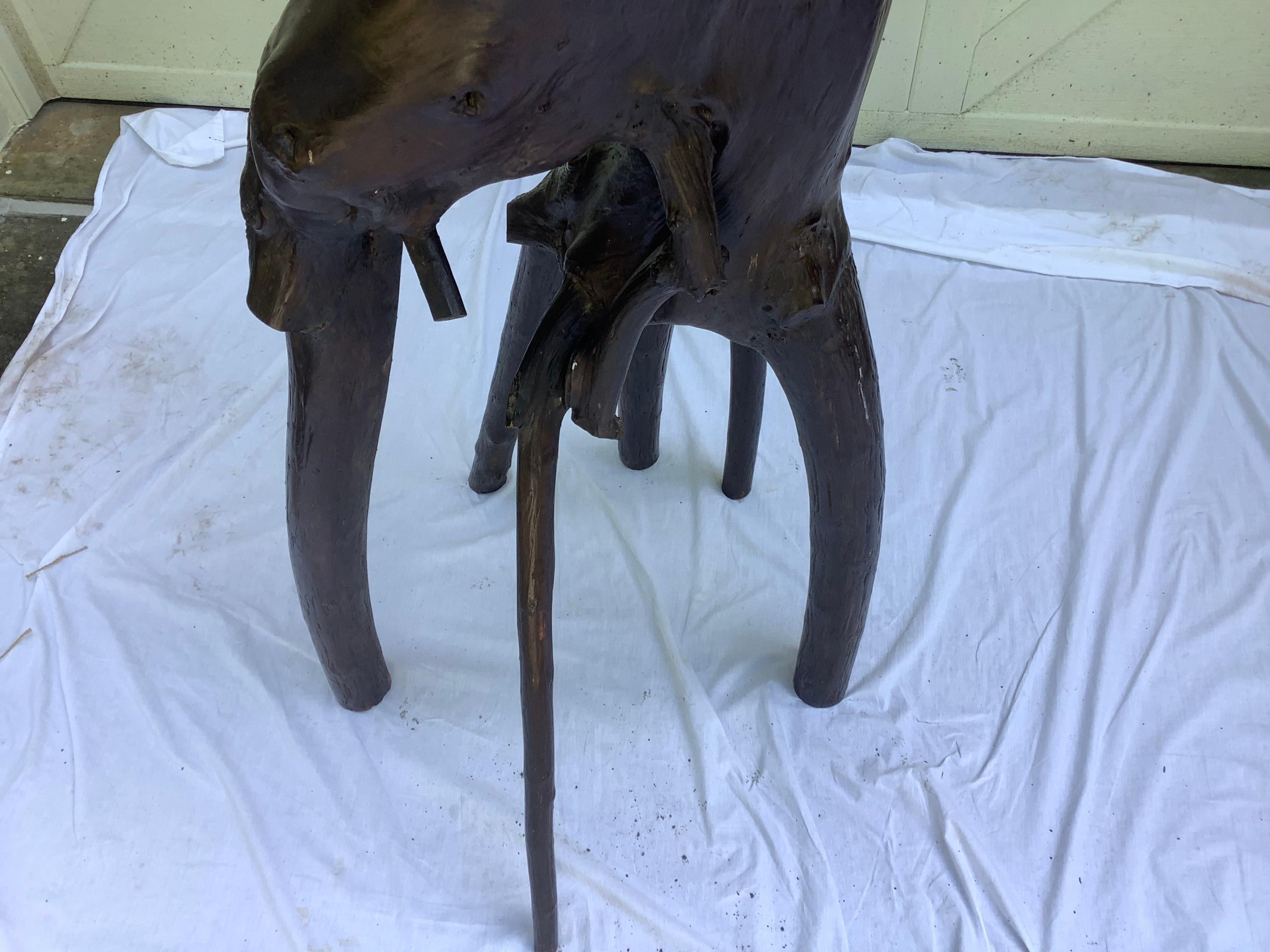 20th Century Black Forest Style/ Folk Art Deer Head Pedestal