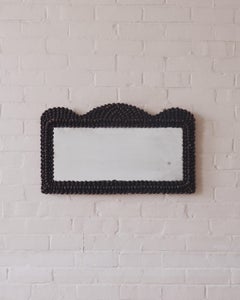 Black Forest Style Pinecone Frame Mirror with Antique Glass