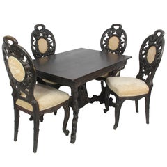 Black Forest Table and Four Chairs, circa 1840