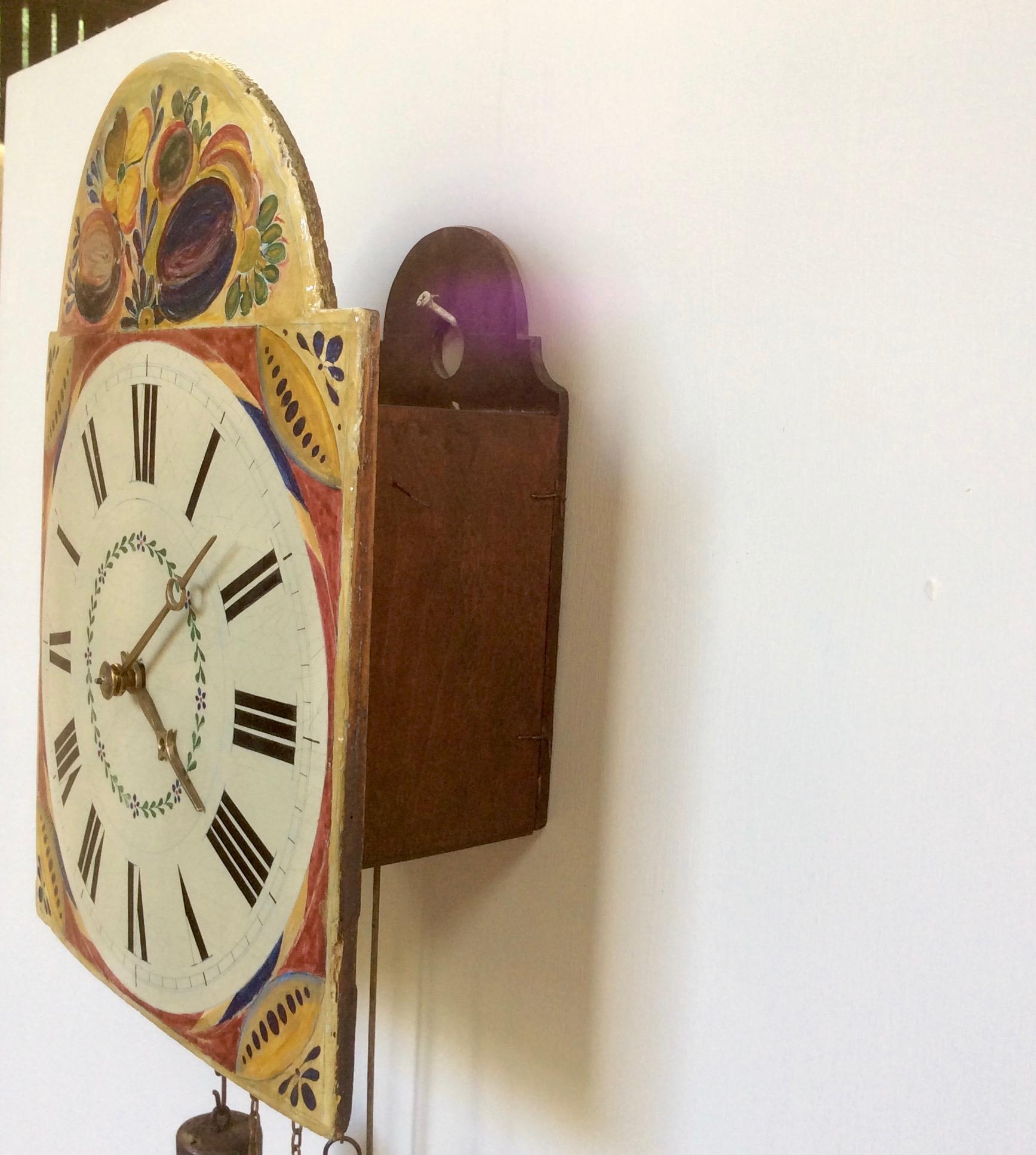 19th Century Black Forest Wall Clock For Sale