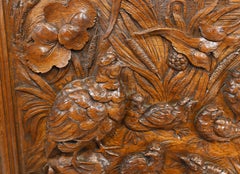 Black Forest Wall Hanging Carved Walnut Decoration 1840