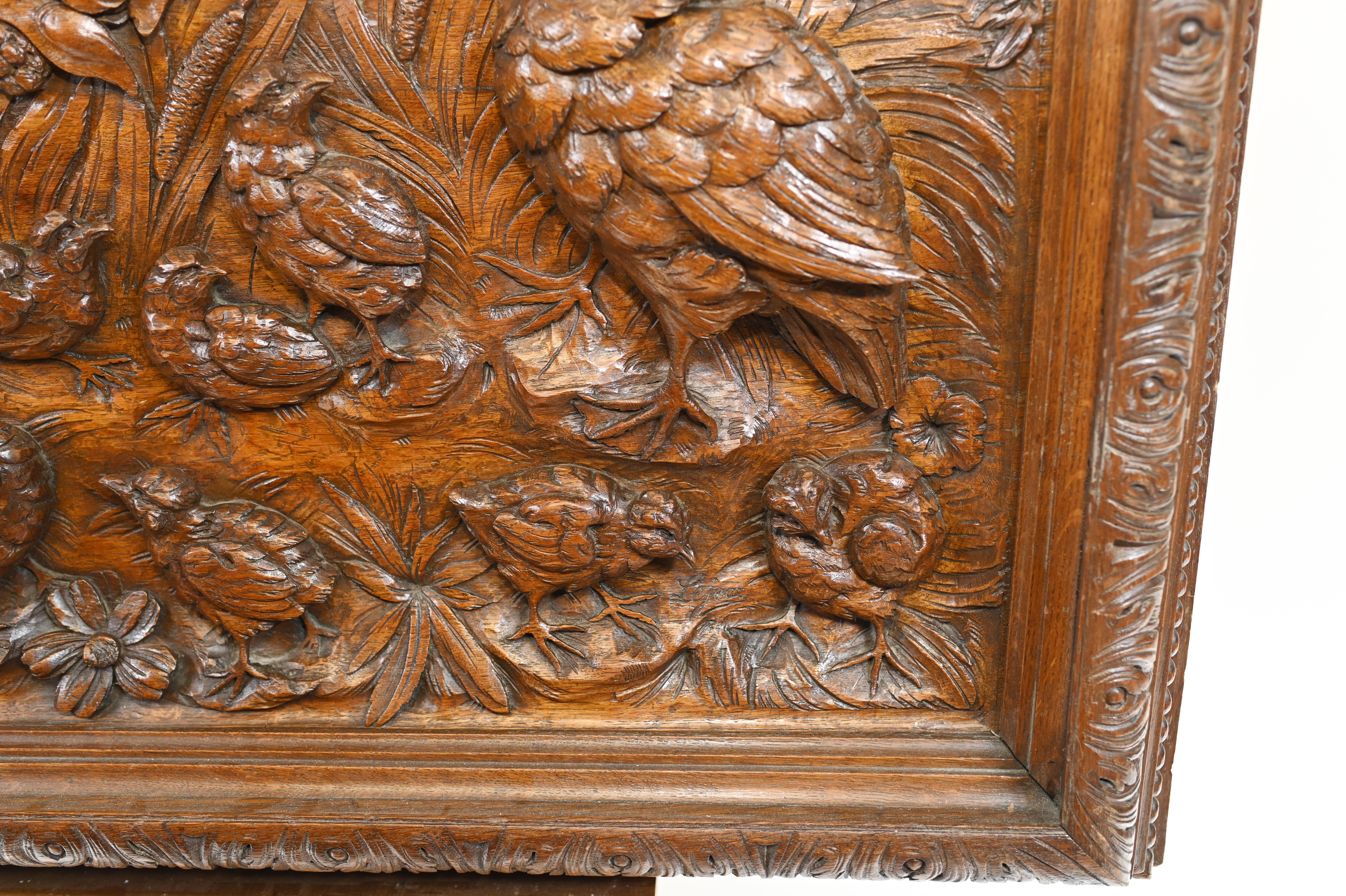 Black Forest Wall Hanging Carved Walnut Decoration 1840 For Sale 1