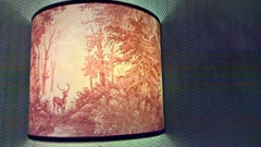 Black Forest Wall Light Shade Wallpaper with Hunting Scene Sofina Kitzbuehel