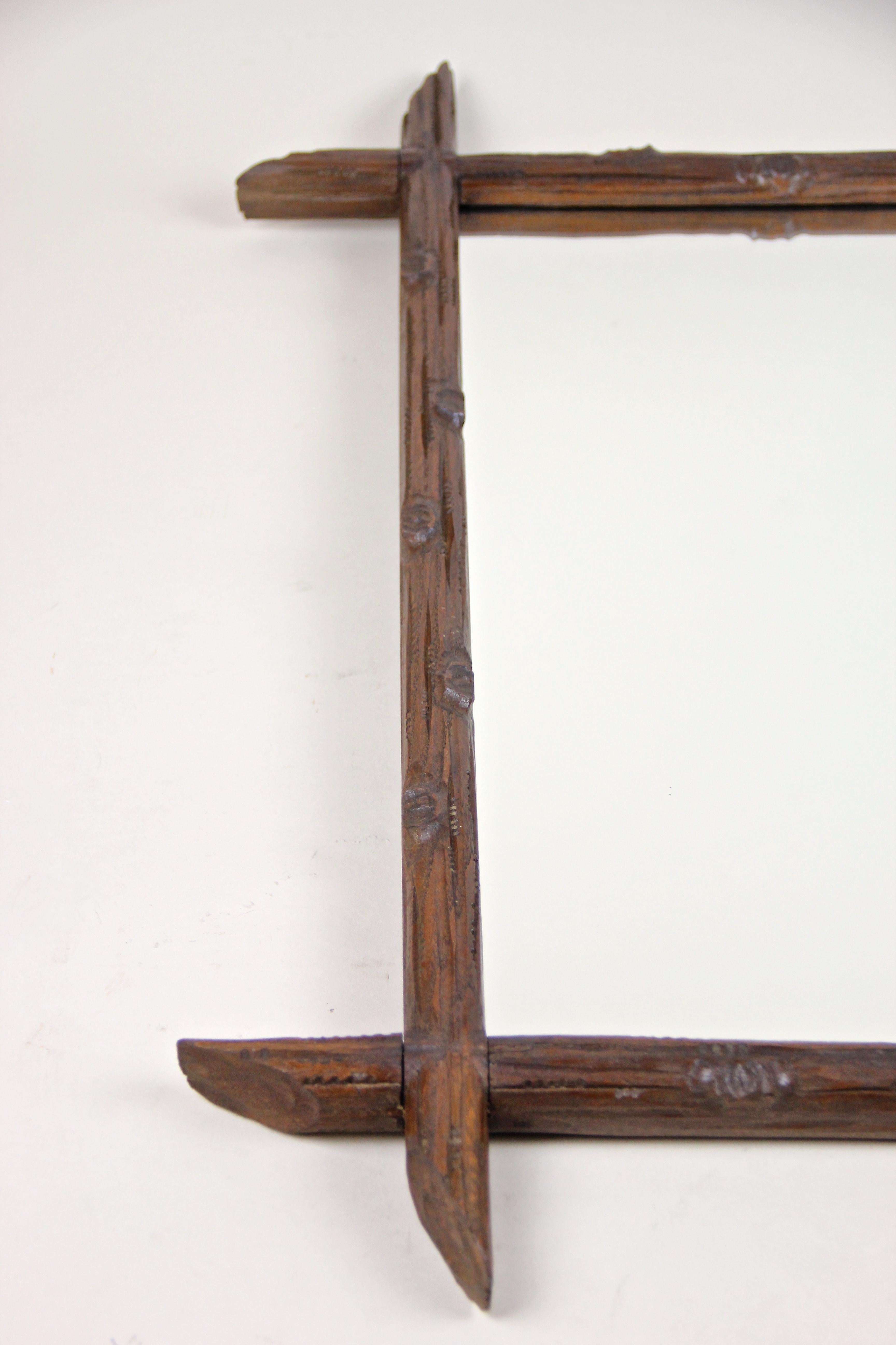 Black Forest Wall Mirror Hand Carved, Austria, circa 1880 For Sale 6