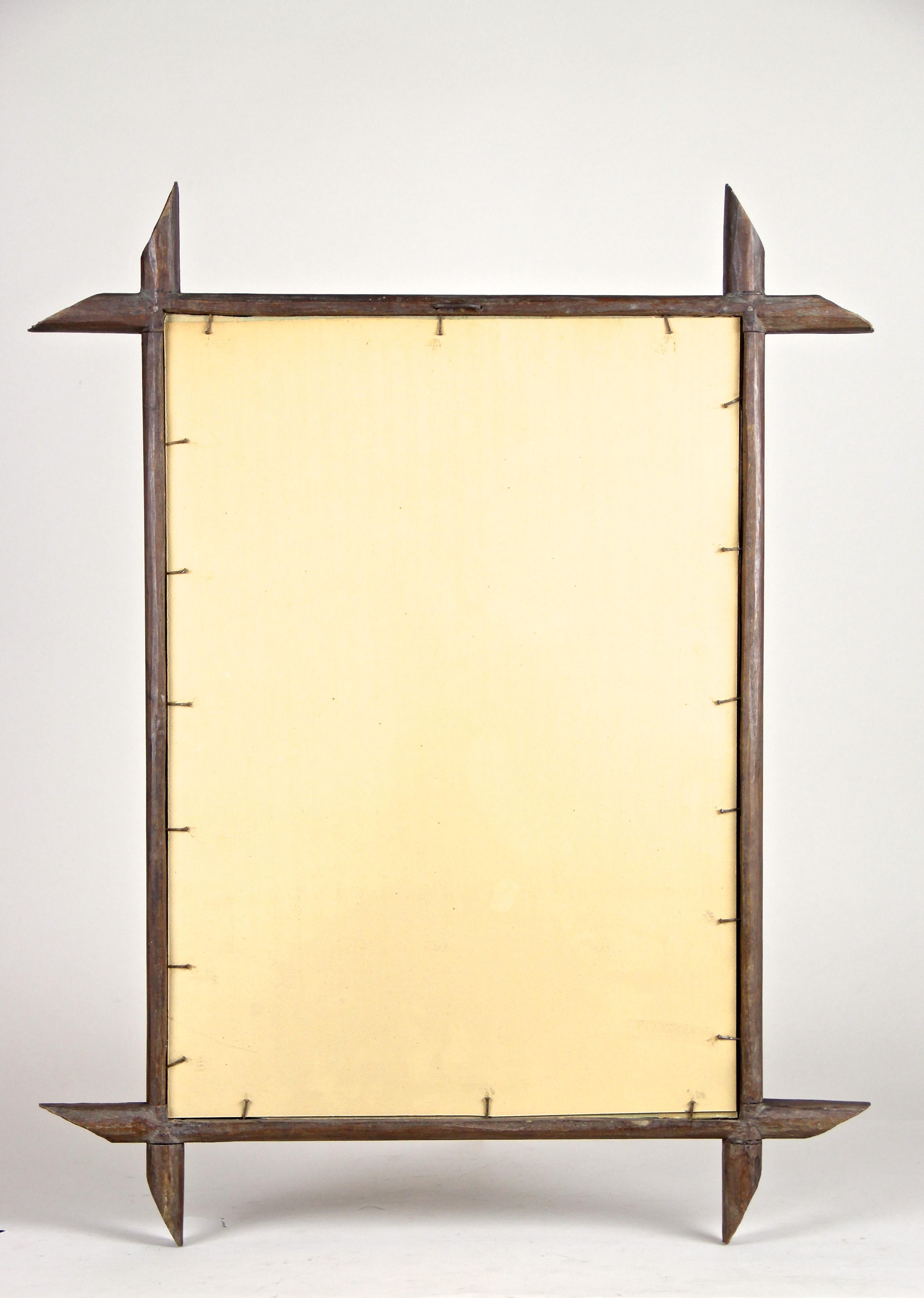 Black Forest Wall Mirror Hand Carved, Austria, circa 1880 1