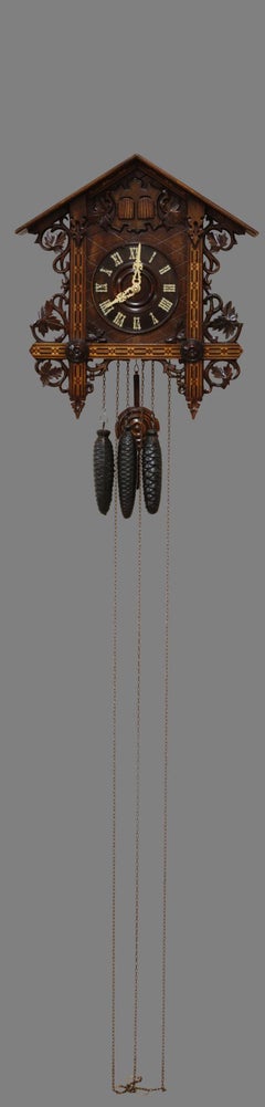 Black Forest Wall Mounted Cuckoo and Quail Clock