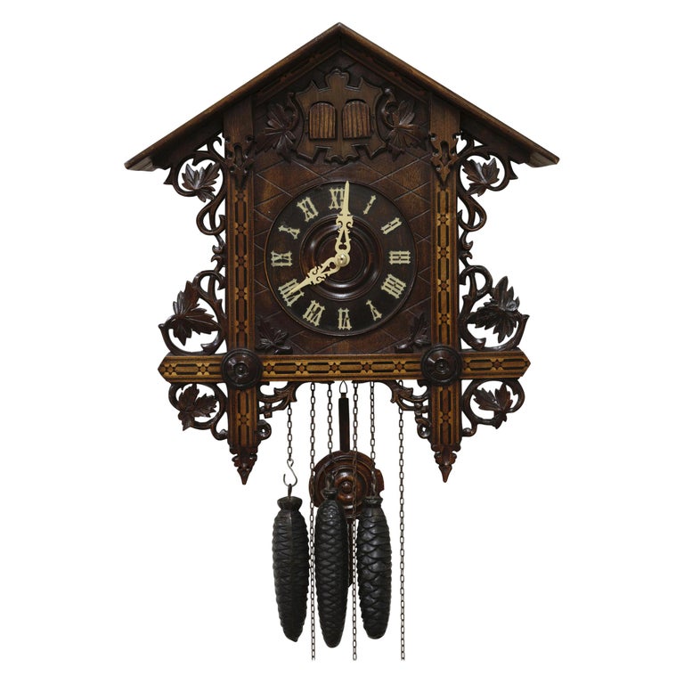 Black Forest Wall Mounted Cuckoo and Quail Clock at 1stDibs | quail cuckoo  clock, cuckoo quail clock