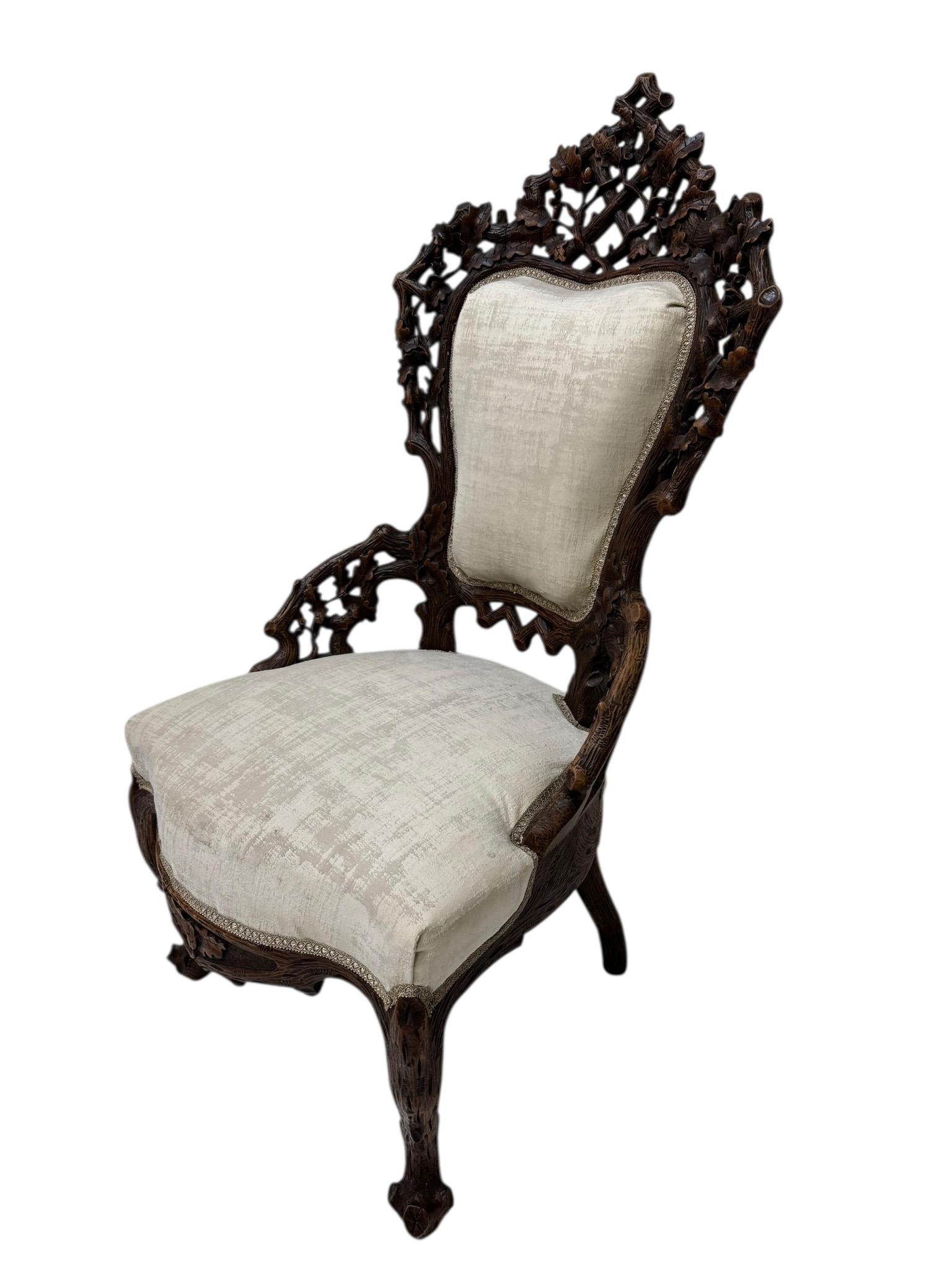 Sillón o silla de lectura de nogal Black Forest de Matthijs Horrix para Horrix Tela en venta