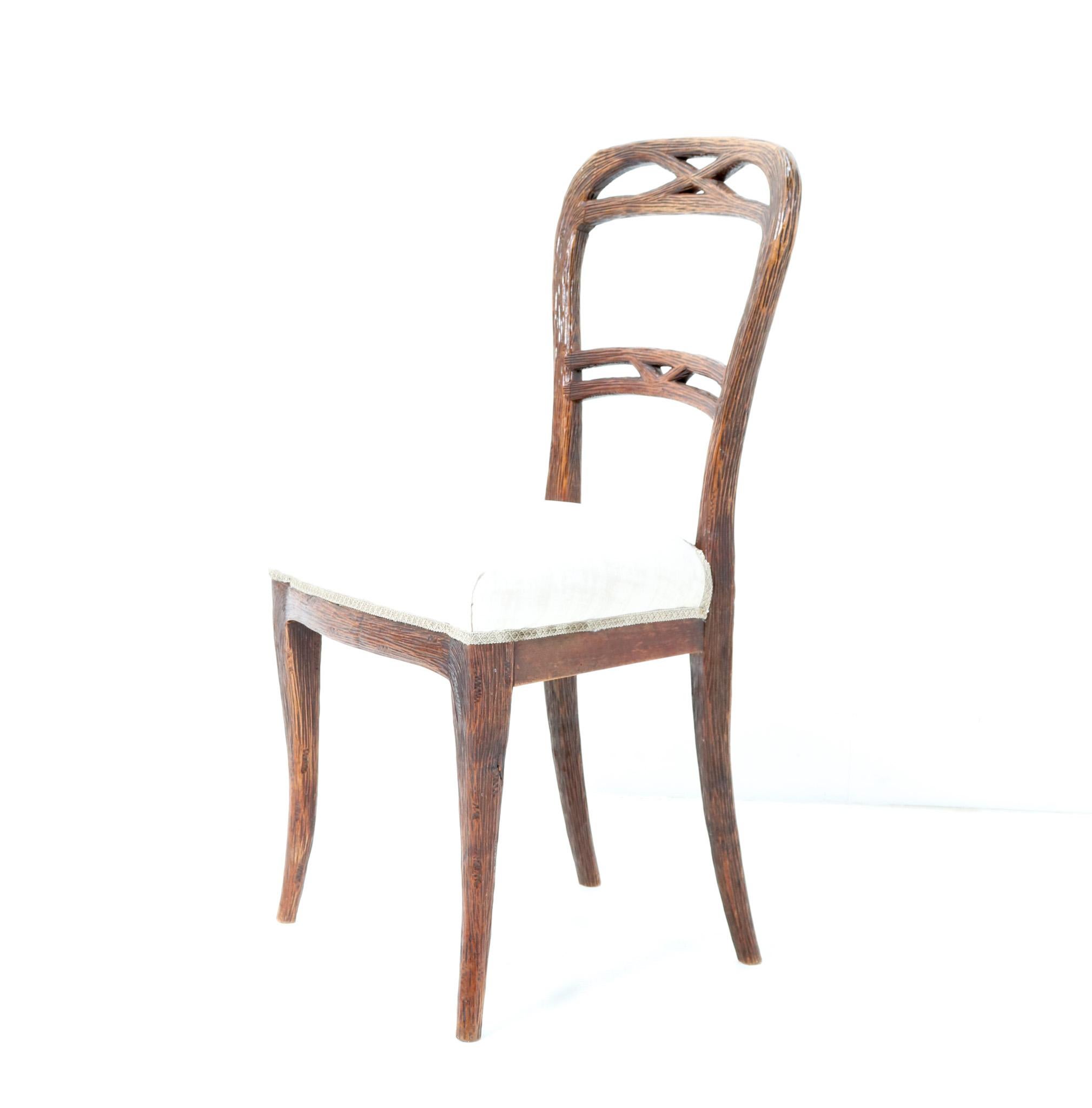Late 19th Century  Black Forest Walnut Dining  Chairs by Matthijs Horrix for Horrix, 1880s