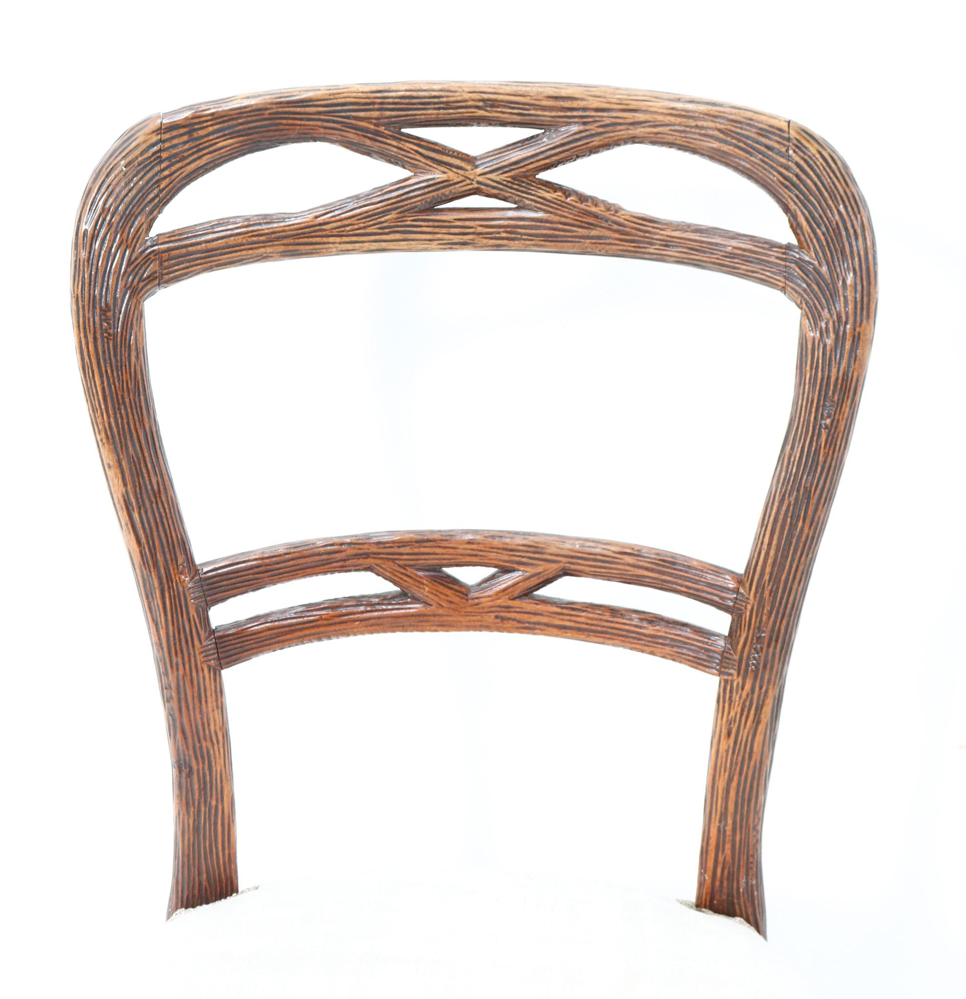  Black Forest Walnut Dining  Chairs by Matthijs Horrix for Horrix, 1880s 1