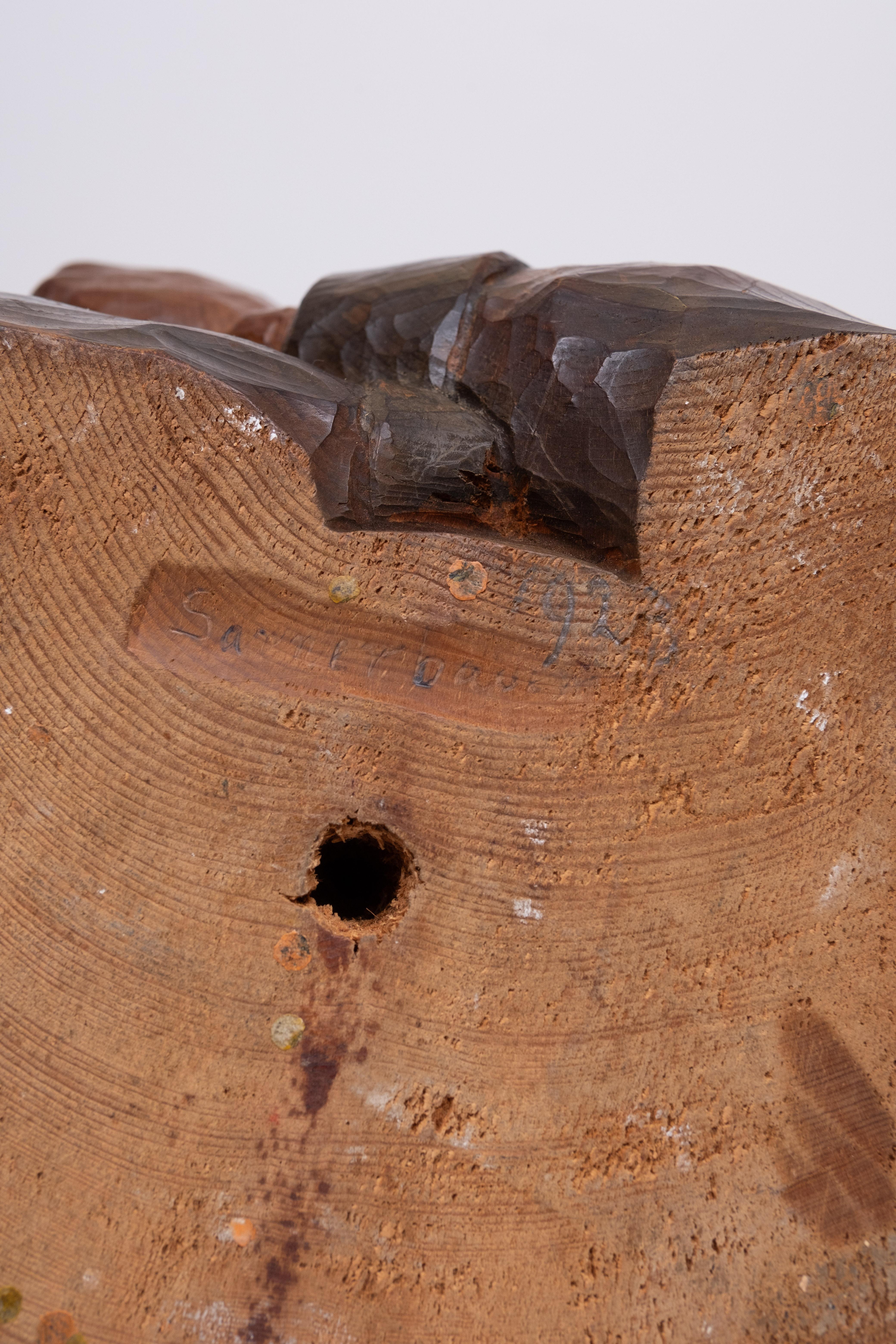 Black Forest Woodcarving  ''Men with pipe''   1923 en venta 4