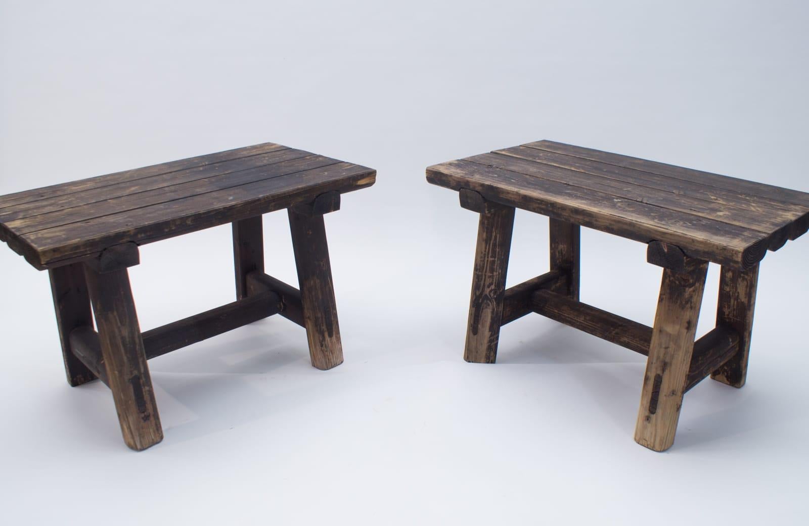 Black Forest Wooden Bench, 1930s-1940s Germany 10