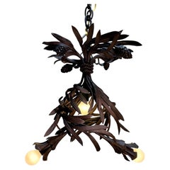 Black Forest Wrought Iron Hanging Light Fixture