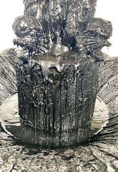 Black Fountain Tar Sculptural, 21st Century by Mattia Biagi