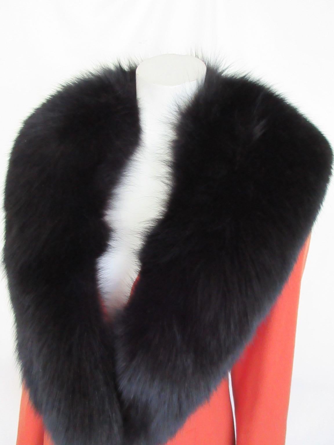 Black Fox Fur Collar For Sale 1