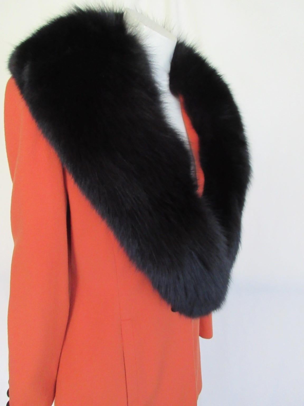 Black Fox Fur Collar For Sale 2