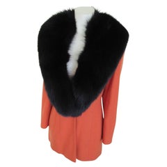 Collar de piel de zorro negro