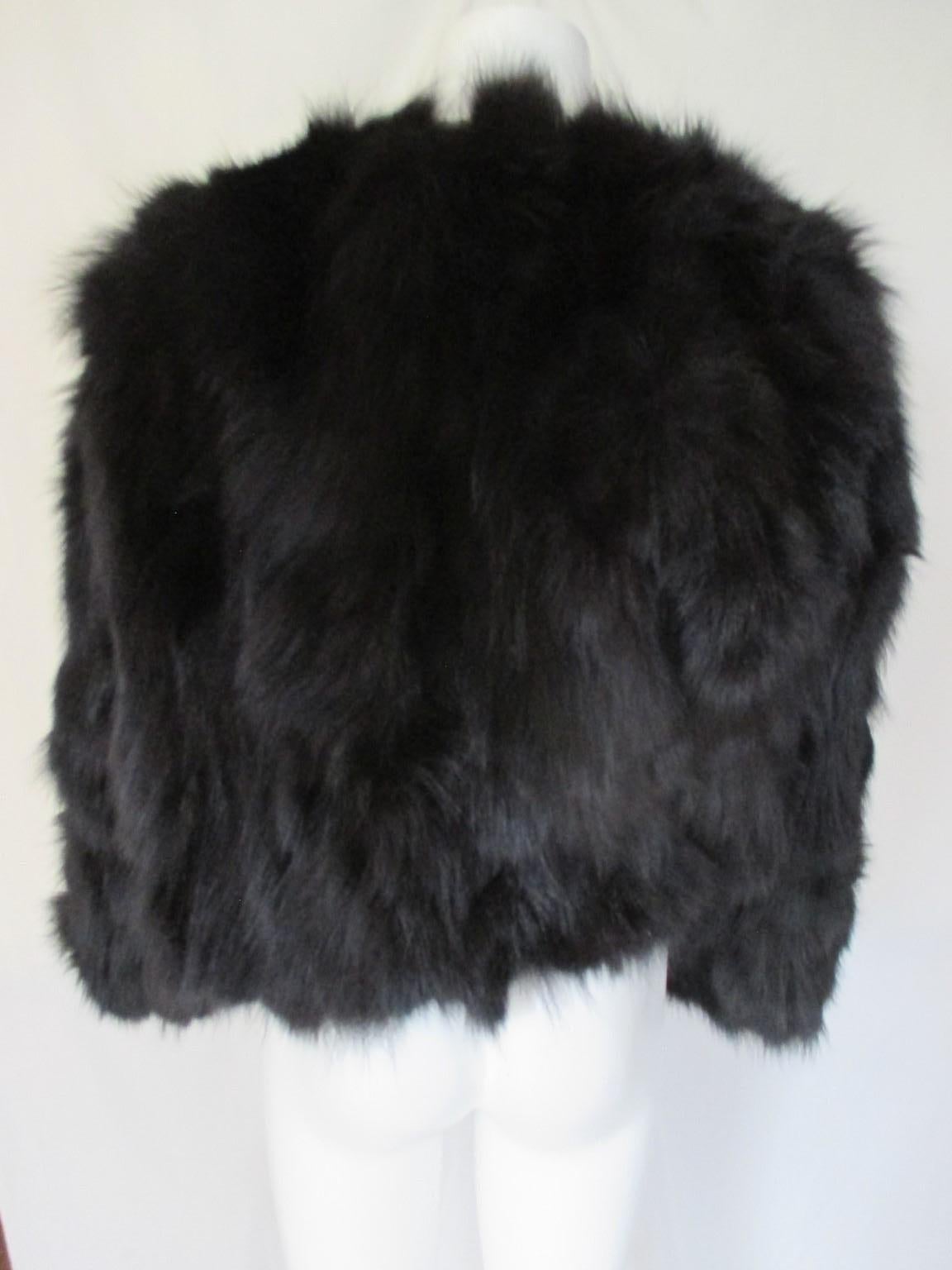 black fox fur coat