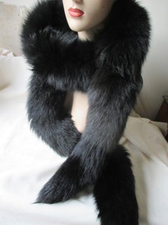 Black Fox Fur Stole