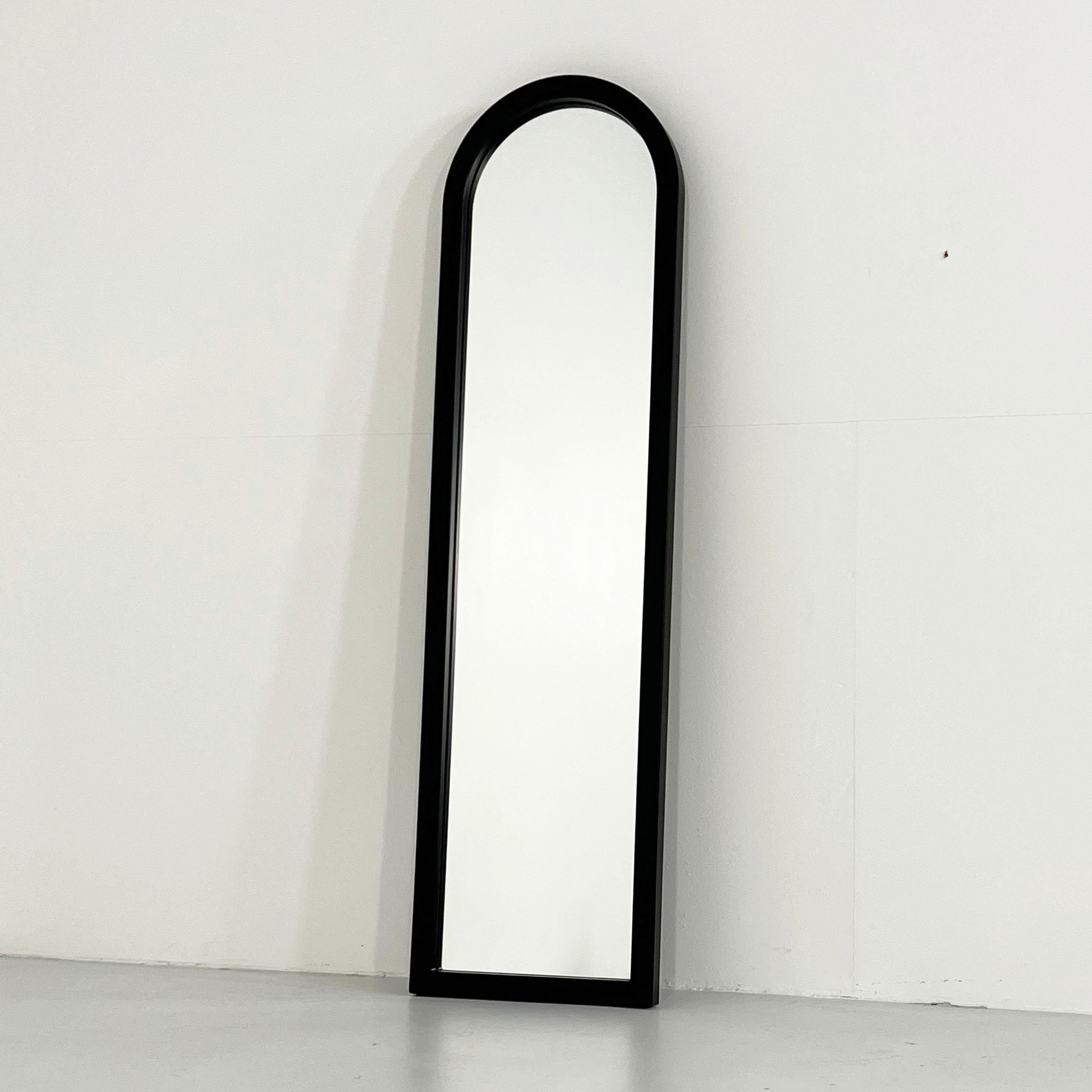 Black frame mirror by Anna Castelli Ferrieri for Kartell, 1980s
Designer - Anna Castelli Ferrieri
Producer - Kartell
Design Period - Eighties
Measurements - width 30 cm x depth 4 cm x height 110 cm
Materials - expanded polyurethane,