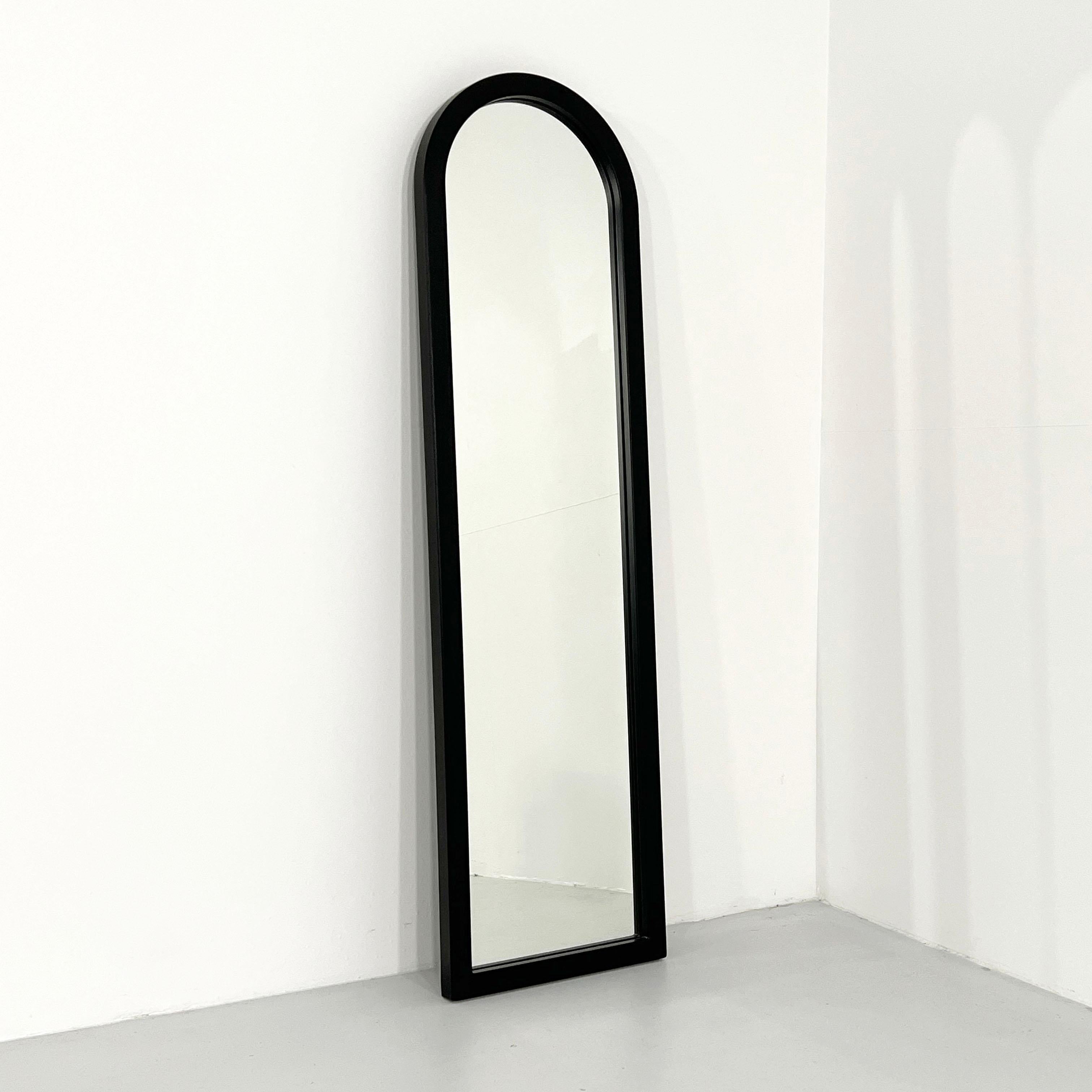 Post-Modern Black Frame Mirror by Anna Castelli Ferrieri for Kartell, 1980s