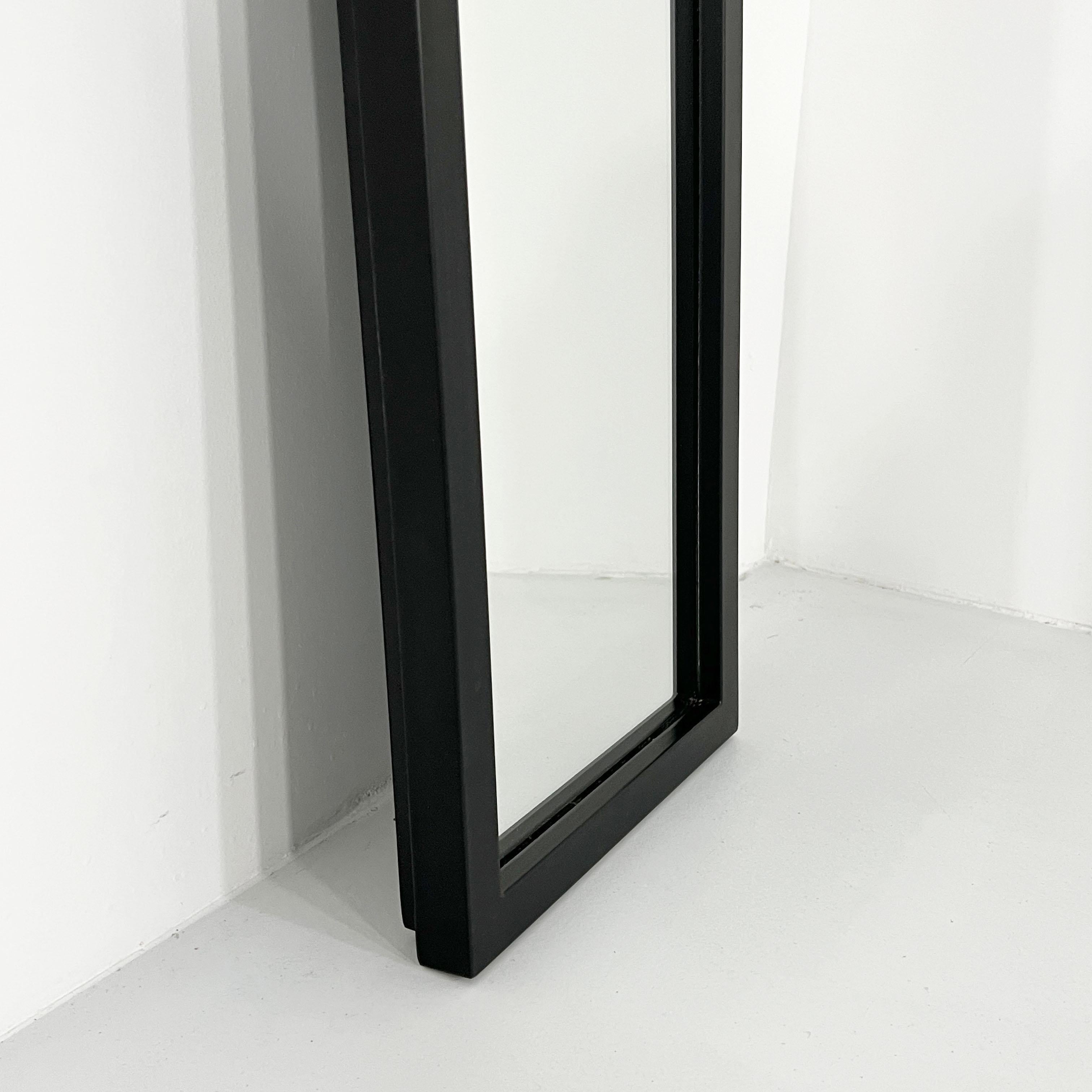 Black Frame Mirror by Anna Castelli Ferrieri for Kartell, 1980s In Good Condition In Ixelles, Bruxelles