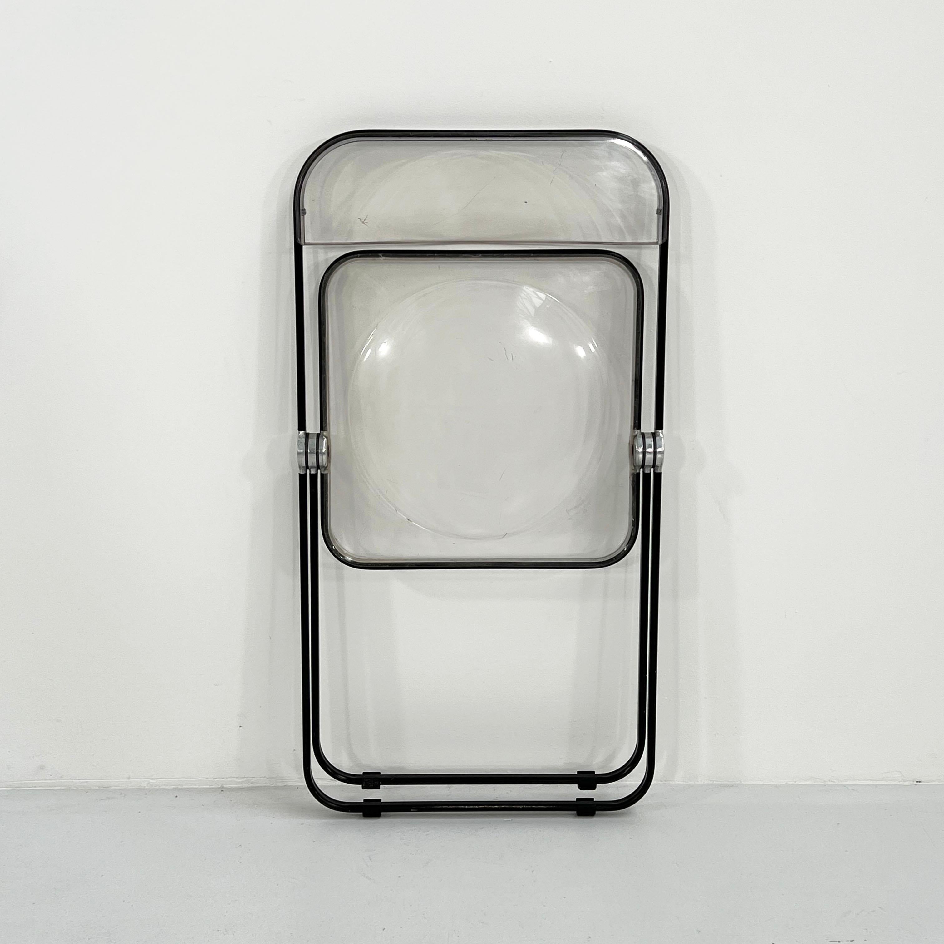 Black Frame Plia Folding Chair by Giancarlo Piretti for Anonima Castelli, 1960s 3