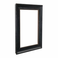 Black Frame with Simple Border and Original Wood