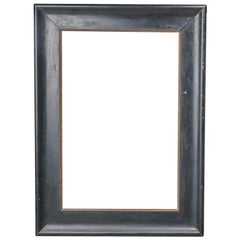 Antique Black Frame with Simple Border and Original Wood