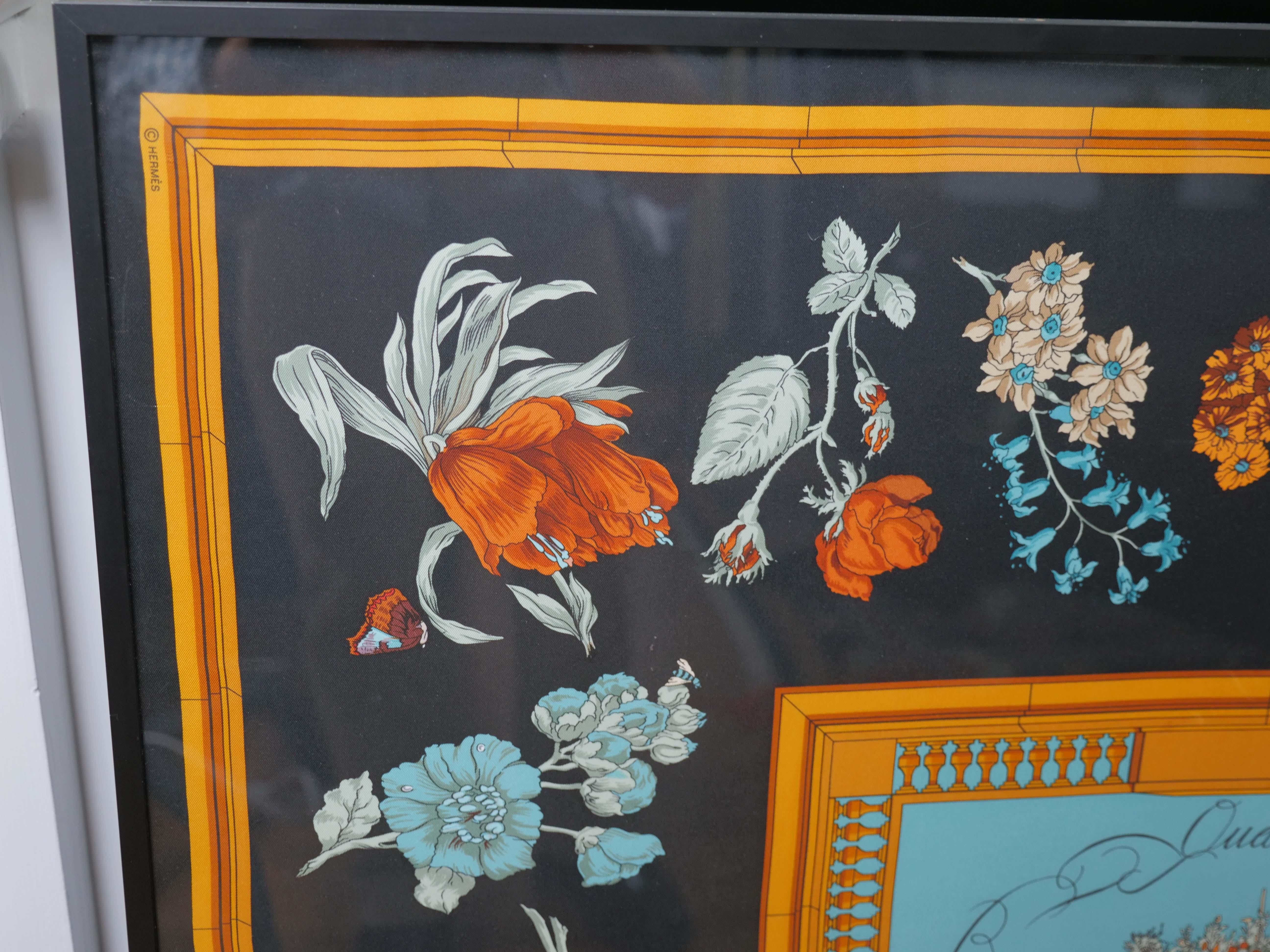 hermes scarf framed