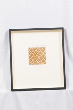 Black Framed Square Gold Textured Art - Robert Kuo