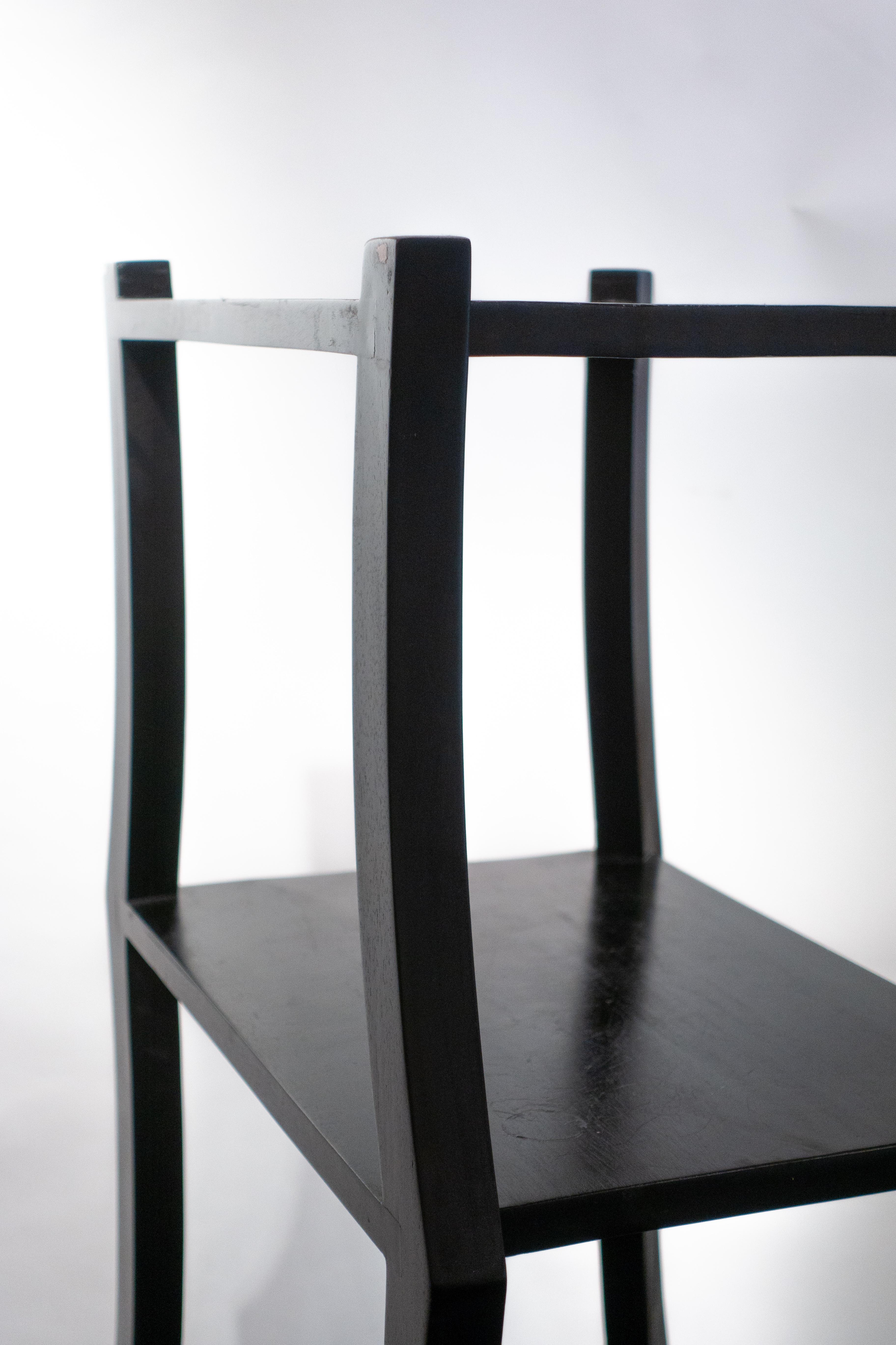 Wood Black Free Standing Étagère