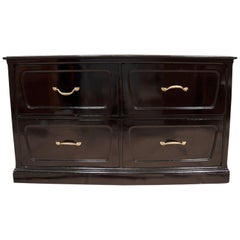 Black French 4-Drawer Cabinet 